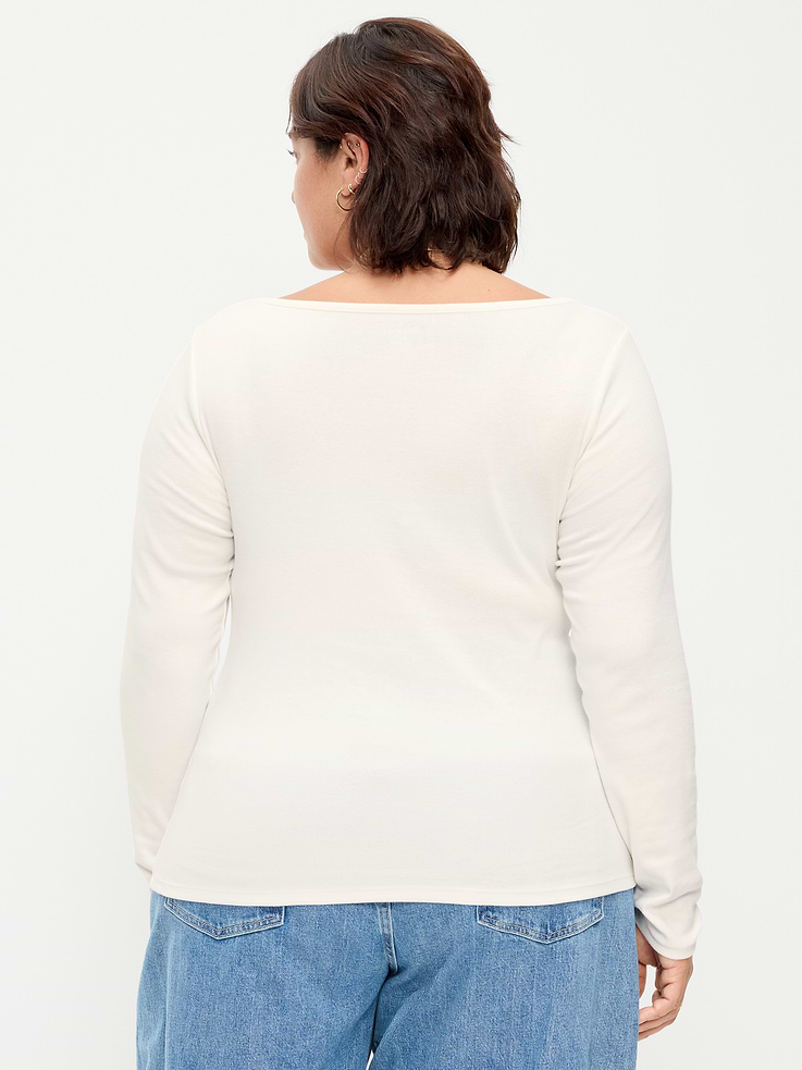 Image 8 of 8, Snug Long-Sleeve Boatneck T-Shirt