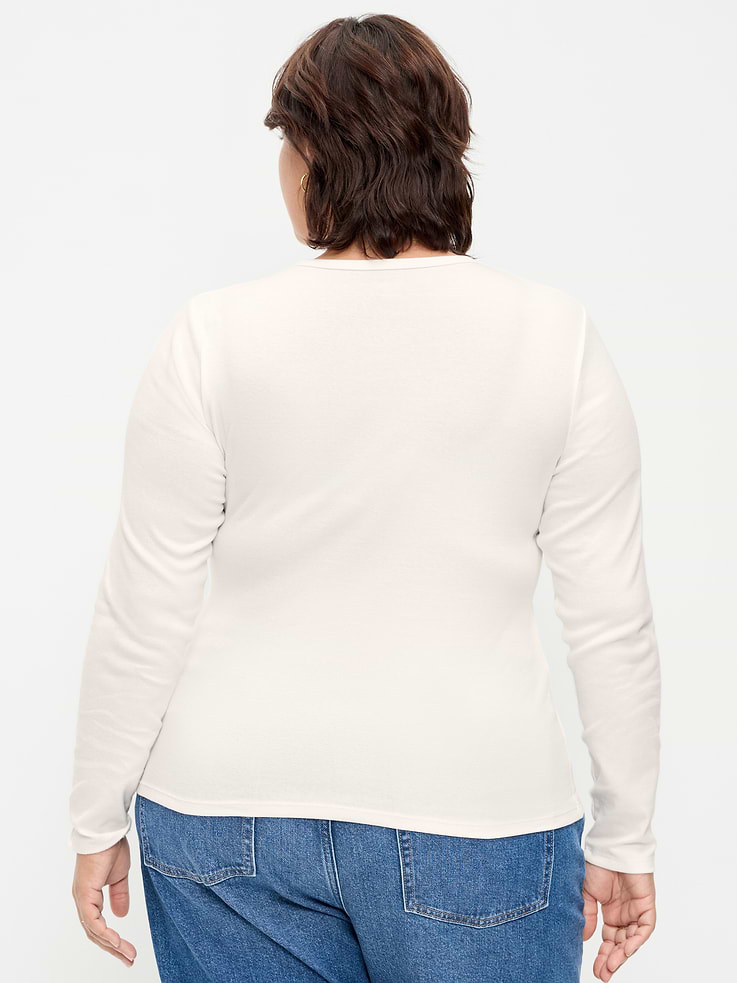 Image 8 of 8, Snug Crew-Neck Long Sleeve T-Shirt