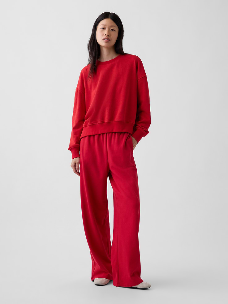 Image 5 of 7, VintageSoft Terry Oversized Wedge Side-Slit Sweatshirt