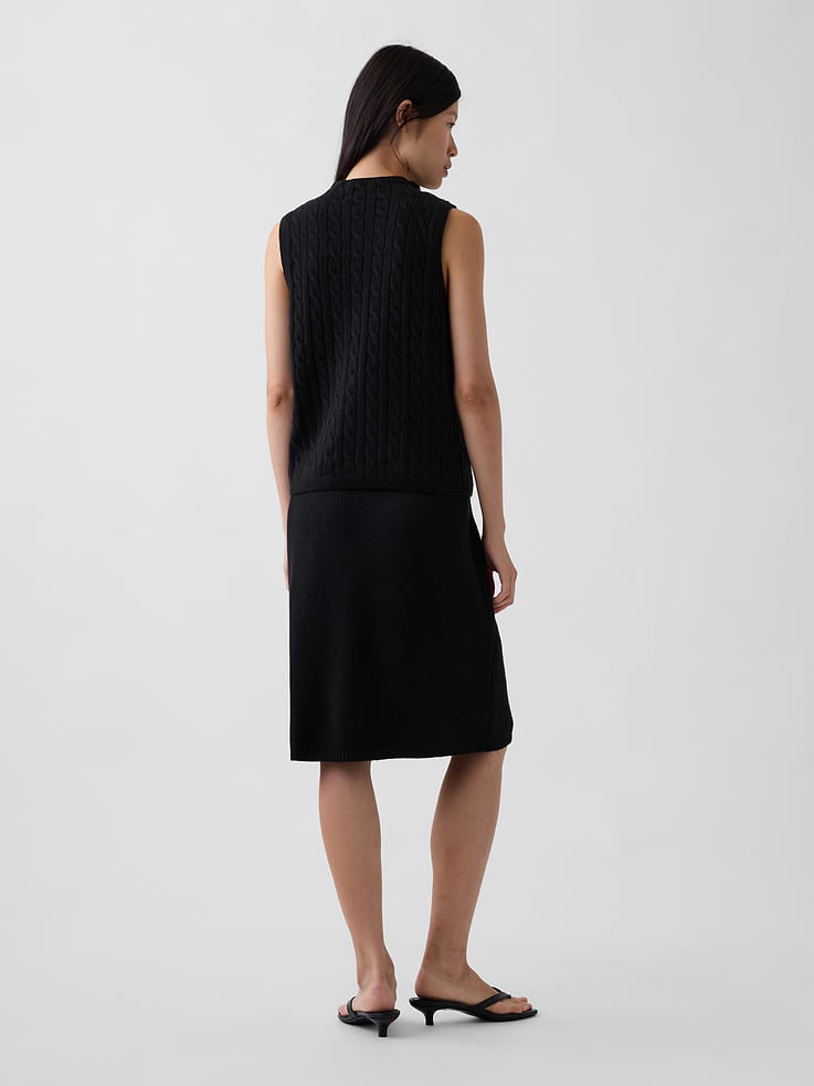 Image 2 of 6, CashSoft Knee-Length Sweater Skirt