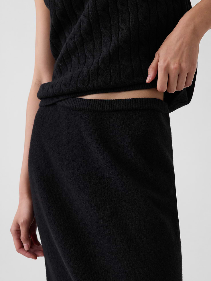 Image 4 of 6, CashSoft Knee-Length Sweater Skirt