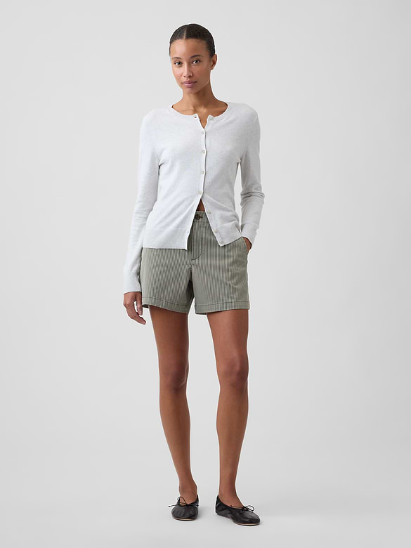 5" Mid Rise Downtown Khaki Shorts