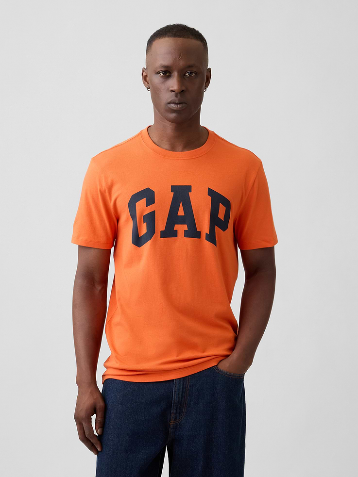 Image 1 of 5, Soft jersey knit., Short sleeves., Crewneck., Gap logo at front., Product #1191176