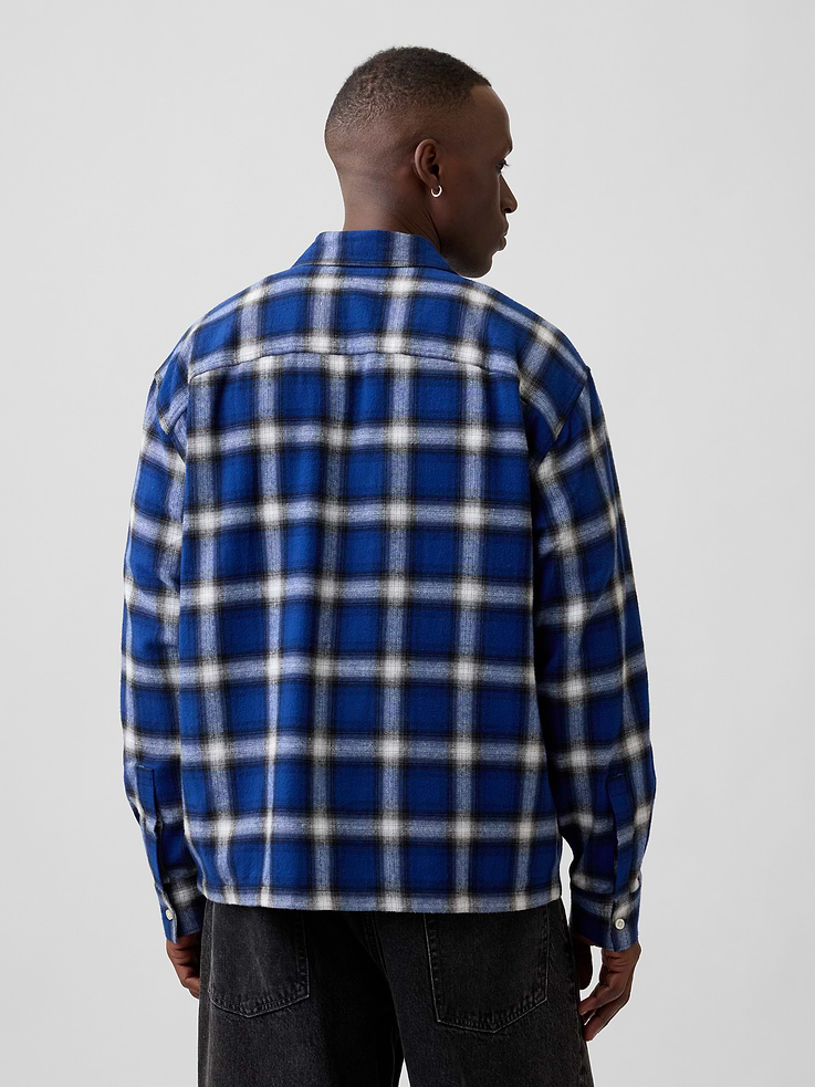 Image 2 of 5, Flannel Shirt in Boxy Fit