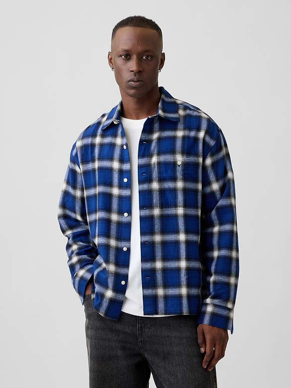 Flannel Shirt in Boxy Fit