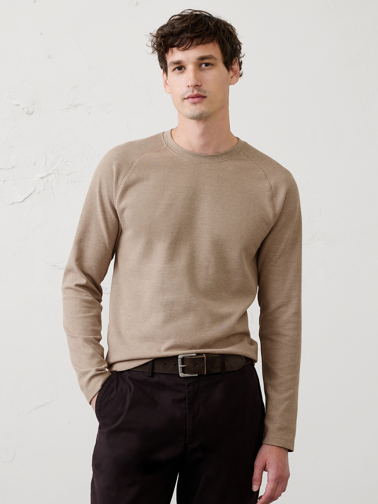 FCRB WAFFLE TEAM CREWNECK （M） Waffle Crew-Neck Shirt | Banana Republic Factory