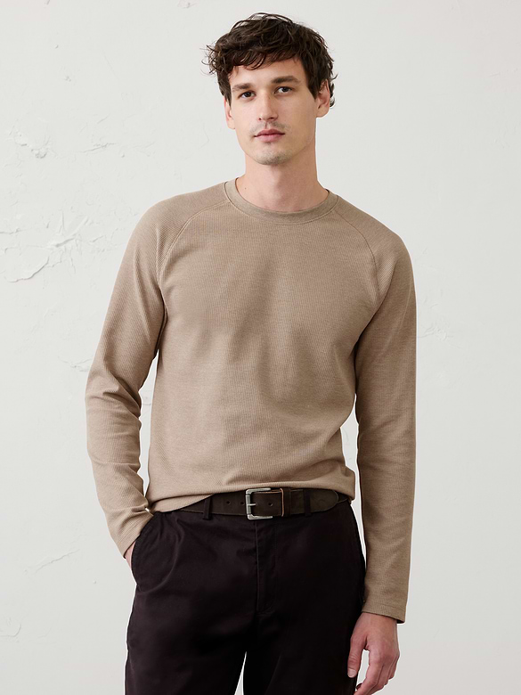 Waffle Crew-Neck Shirt