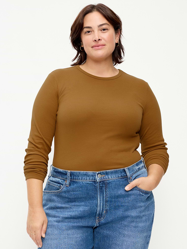 Image 7 of 8, Snug Crew-Neck Long Sleeve T-Shirt