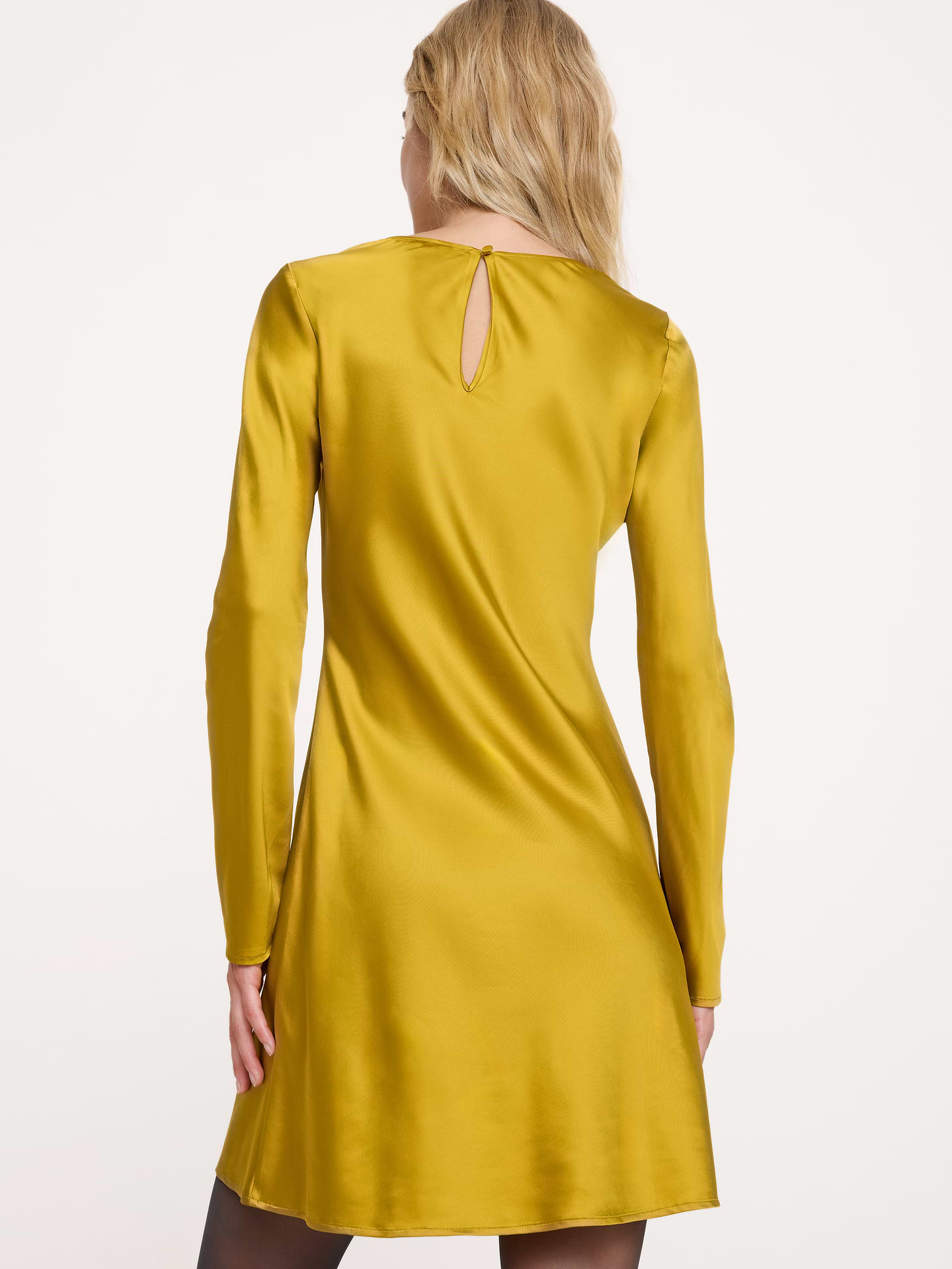 Image 3 of 8, Bias-Cut Stretch-Satin Mini Dress