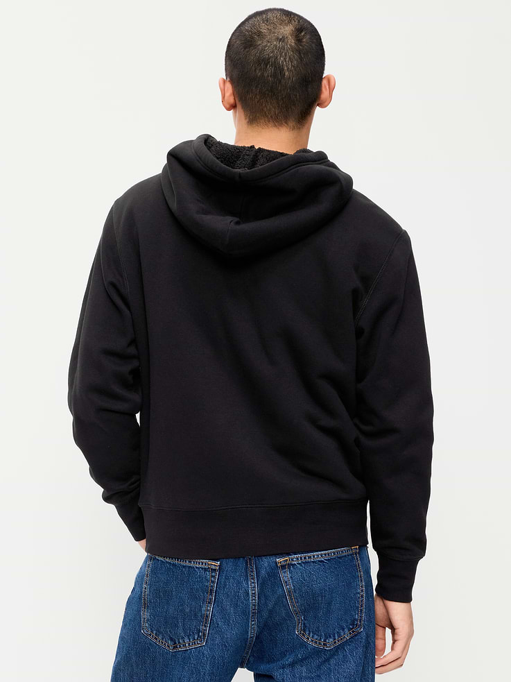 Image 2 of 4, Sherpa-Lined Full-Zip Hoodie