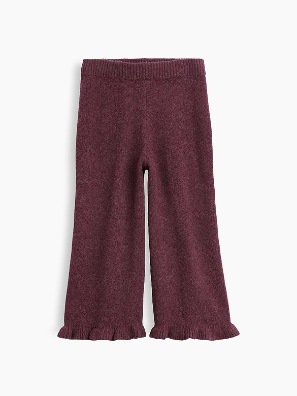 CashSoft Ruffle Wide-Leg Pants