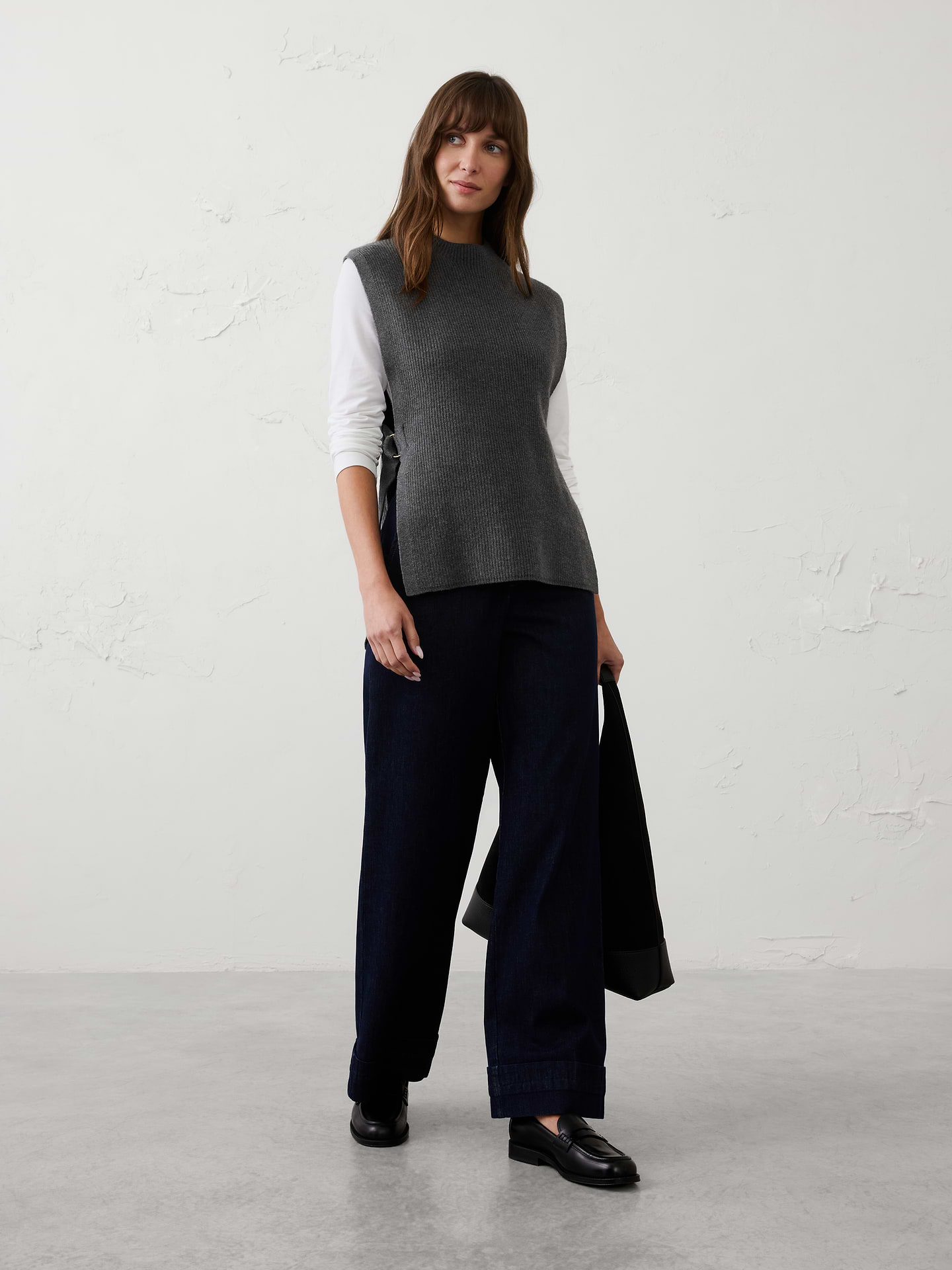Image 2 of 5, Side-Tie Sweater Poncho