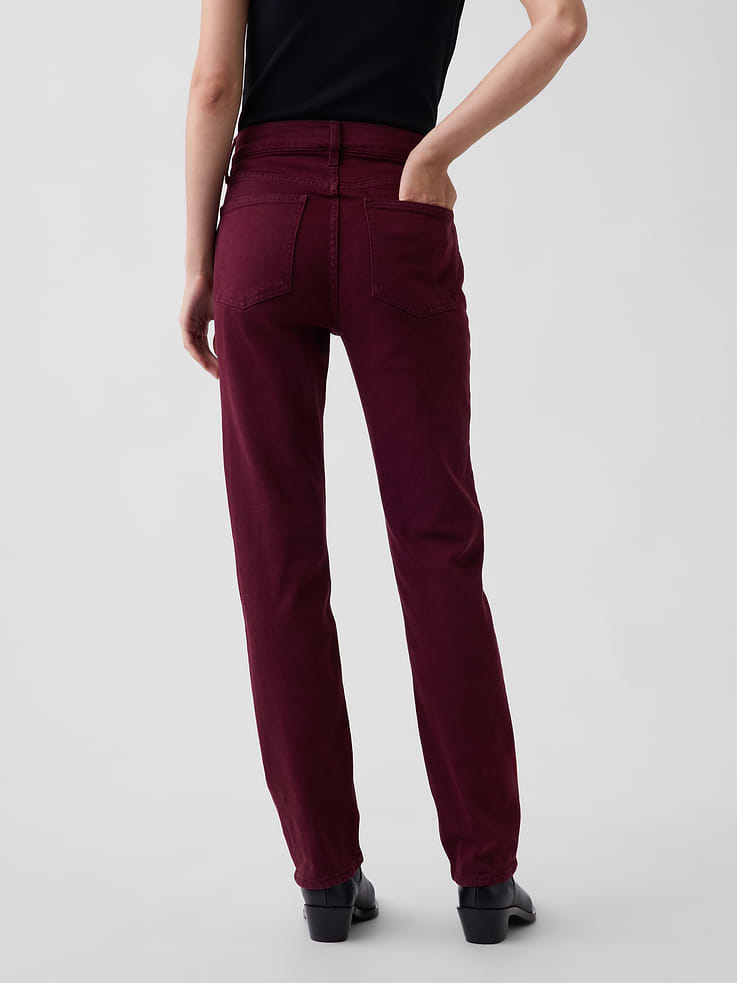 Image 4 of 6, High Rise '90s Slim Straight Jeans