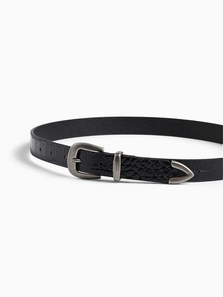 Image 3 of 4, Crocodile Leather Belt