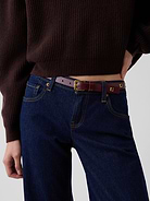 Image 2 of 4, Jeweled Leather Belt