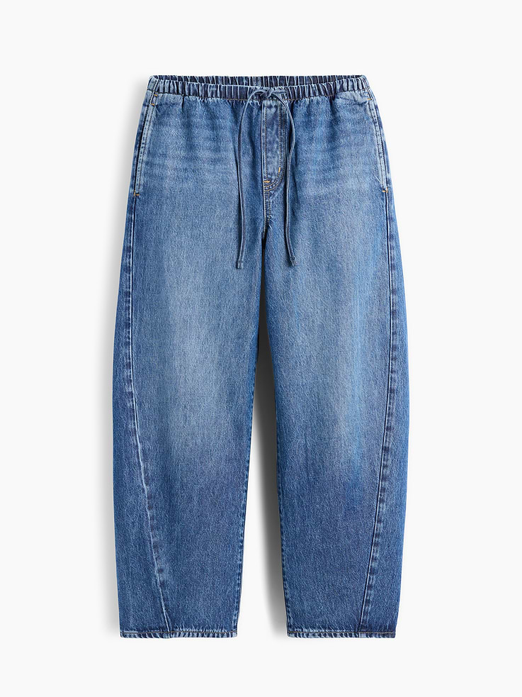 Image 2 of 2, Mid Rise UltraSoft Easy Barrel Jeans