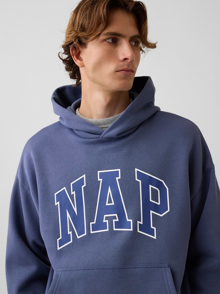 Image 4 of 5, Adult VintageSoft NAP Logo Hoodie