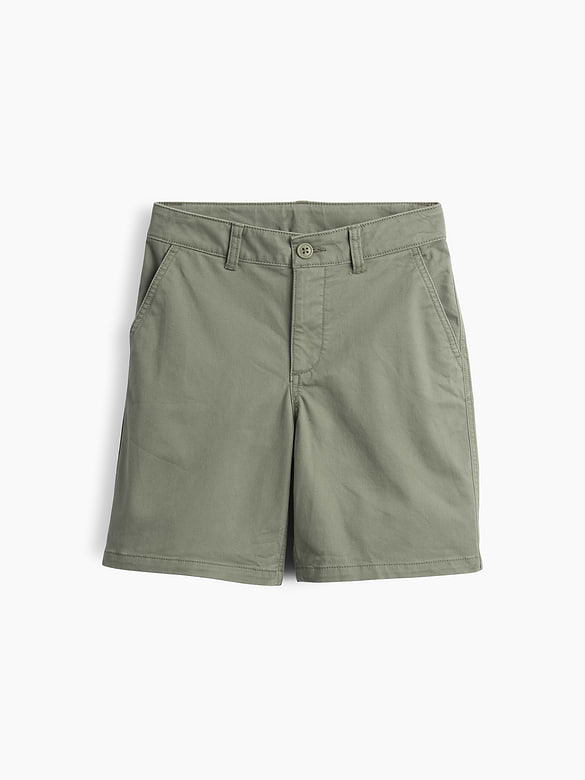 Kids Uniform Stretch Relaxed Khaki Shorts