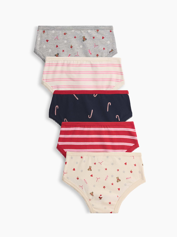 Image 2 of 2, Toddler Organic Stretch Cotton Print Briefs (5-Pack)