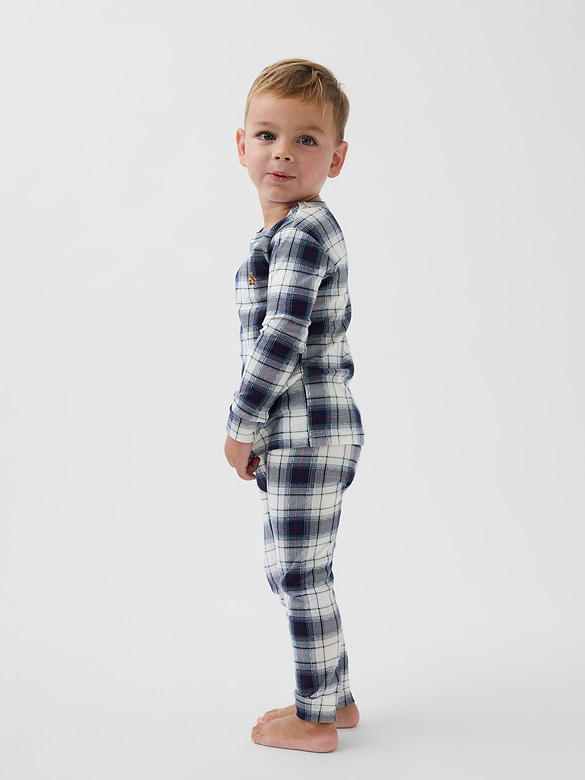 Kids & Baby Organic Brushed Cotton Plaid PJ Set