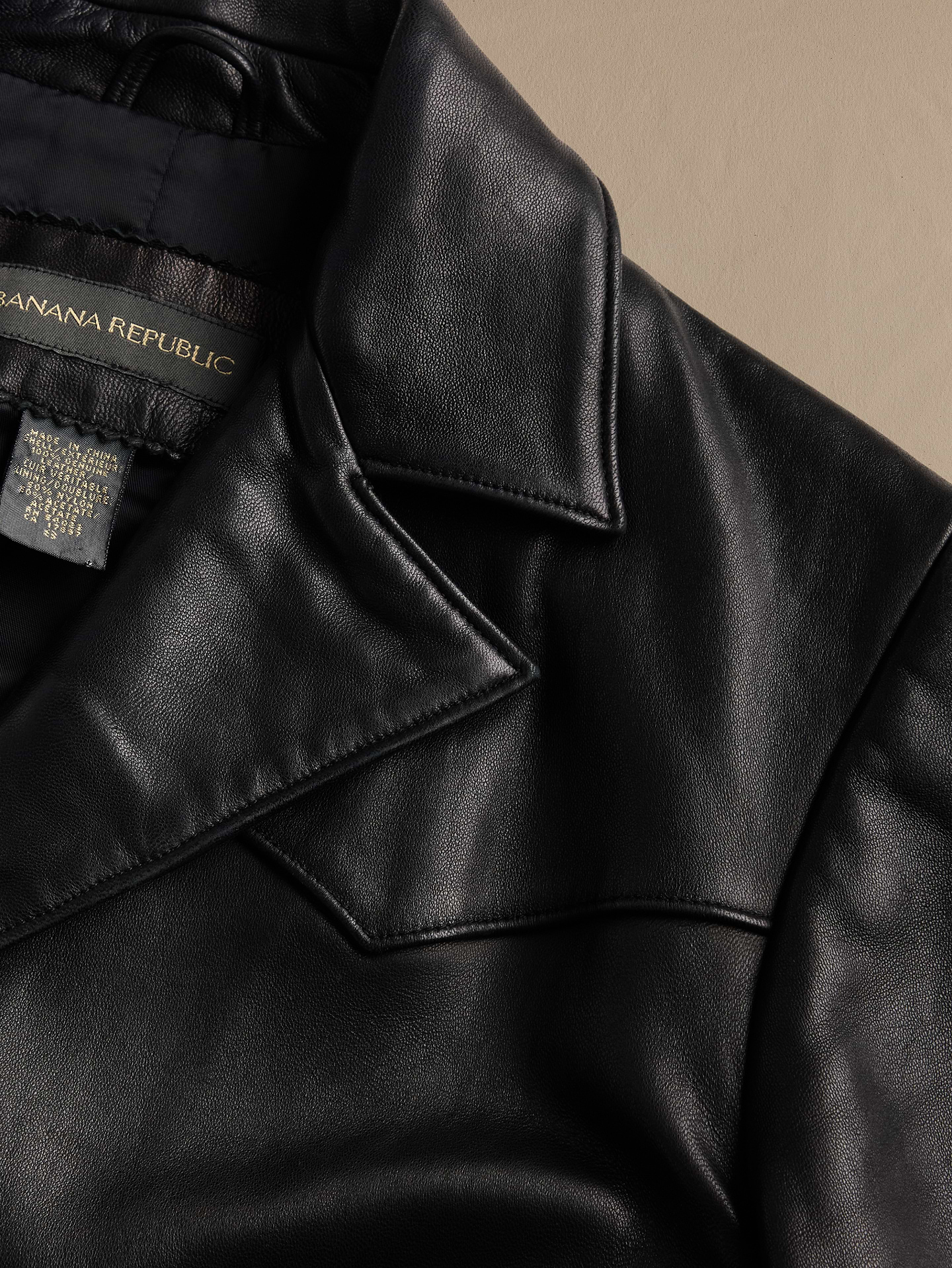 Image 3 of 3, Archive Leather Blazer Jacket With Button Closure Women's Size S