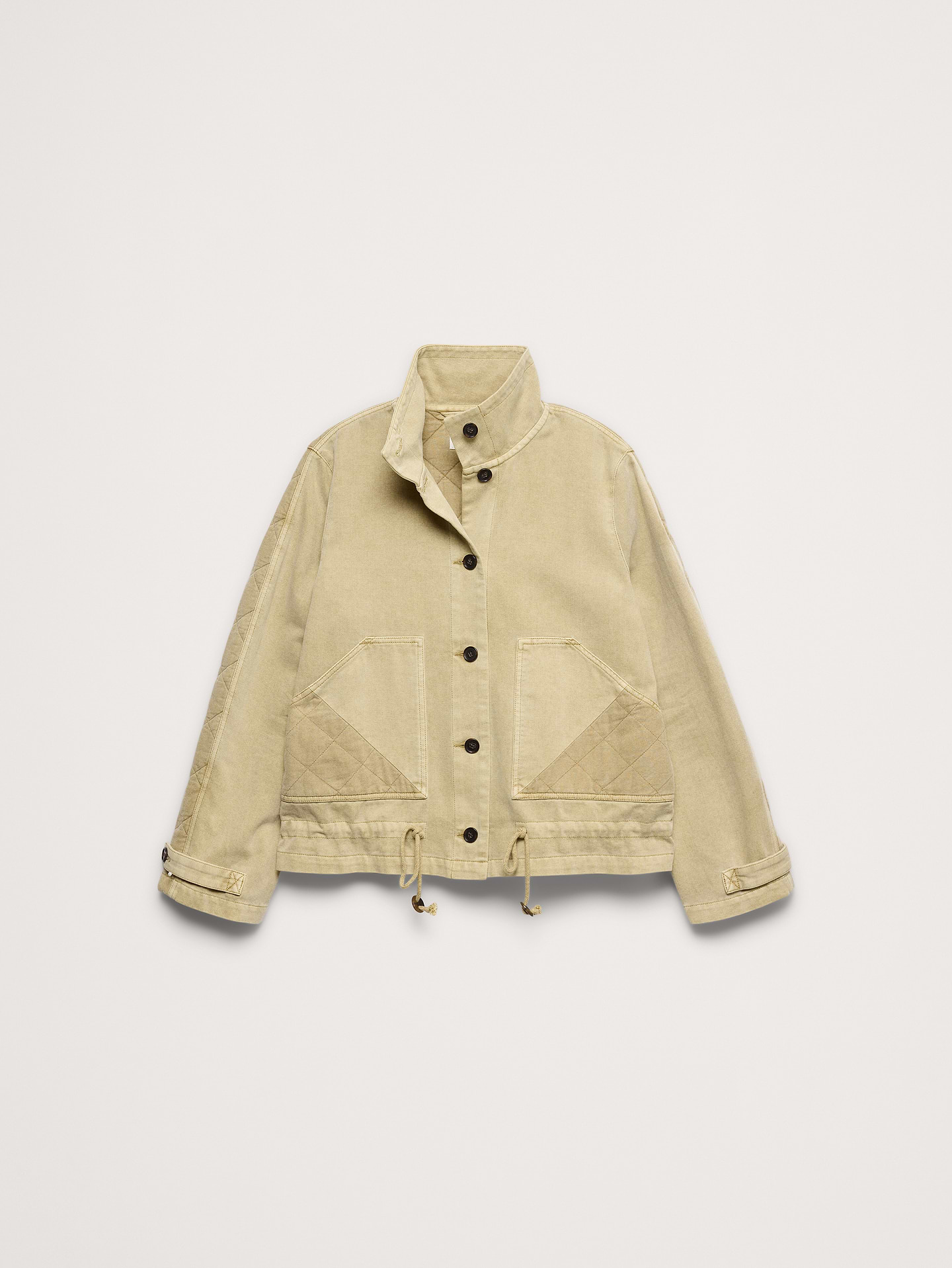 Image 4 of 7, Quilted Cotton-Linen Utility Jacket