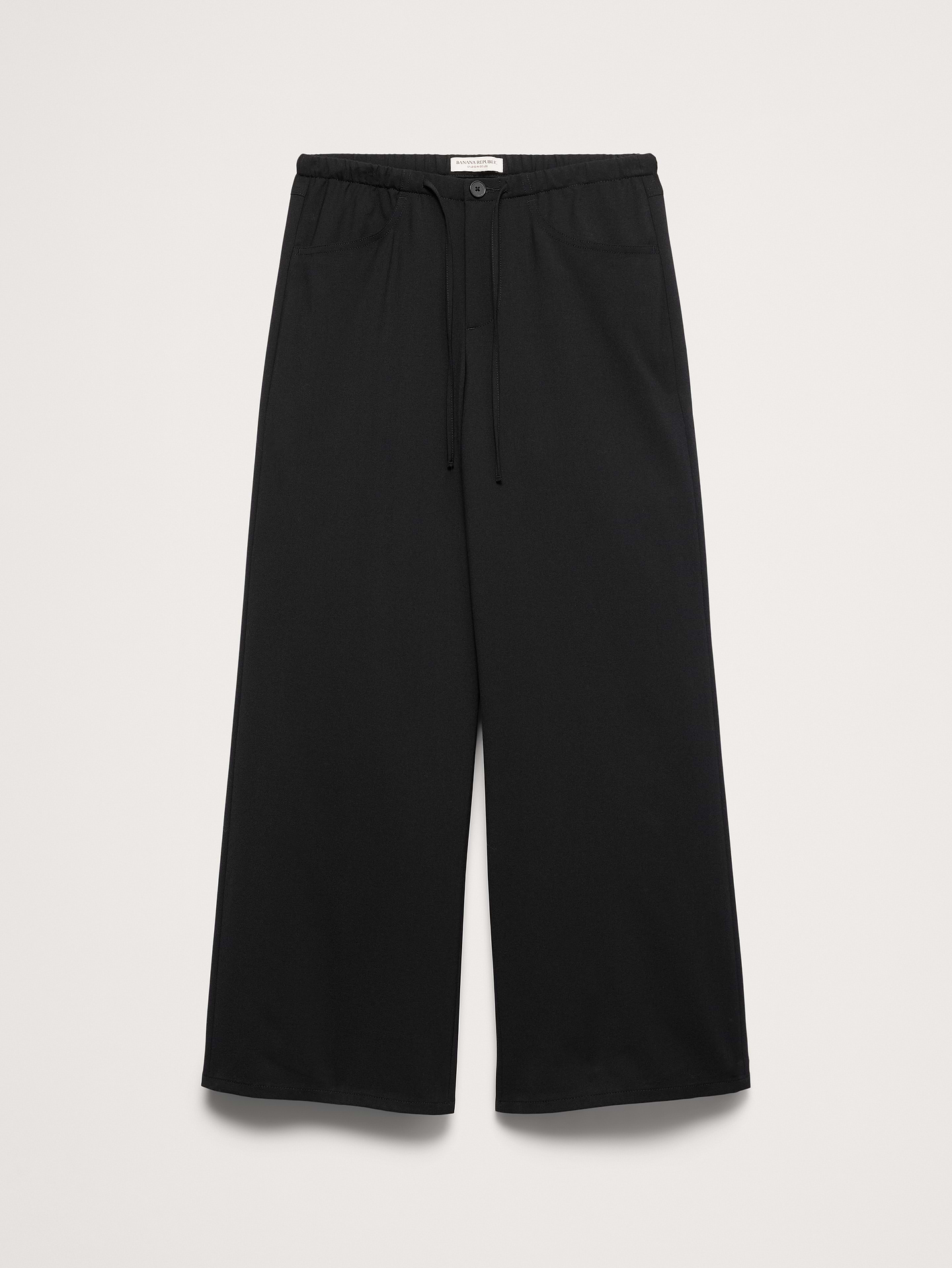 Image 7 of 7, The Studio Wide-Leg Drawstring Pant in Italian Wool.