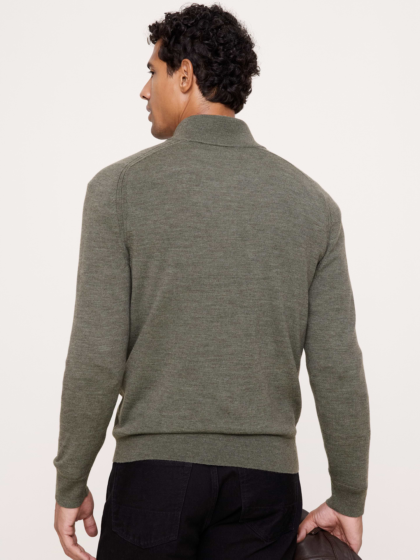 Image 3 of 8, Merino Half-Zip Sweater
