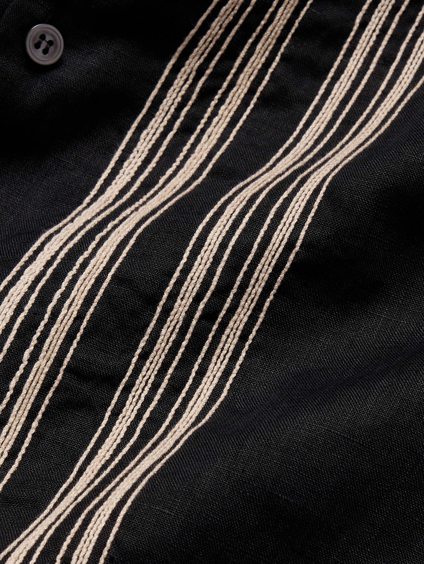 Image 6 de 8, Chemise de vacances décontractée en lin brodé