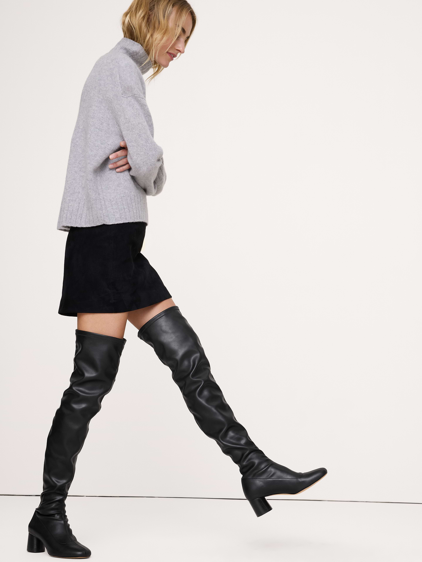 Image 3 of 5, Italian Stretch Over-the-Knee Boot
