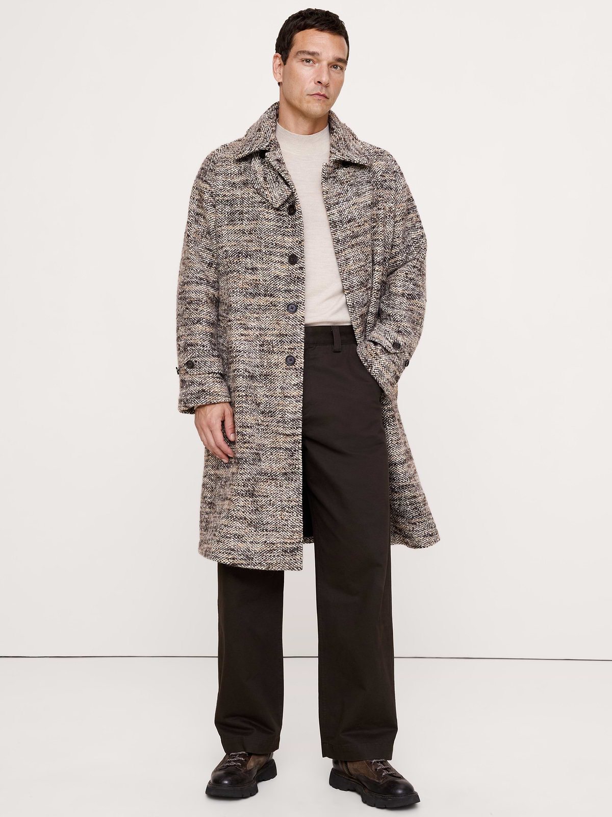 Italian Twill Balmacaan Coat