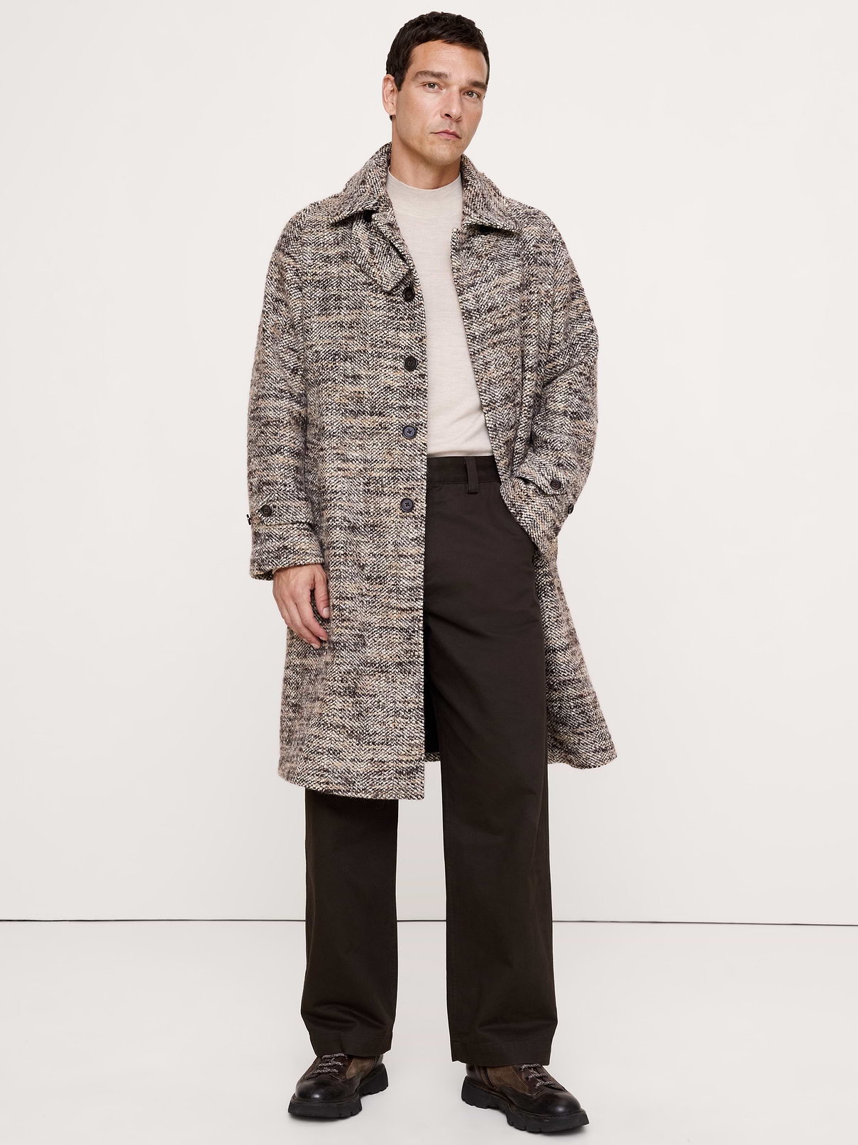 Italian Twill Balmacaan Coat | Banana Republic