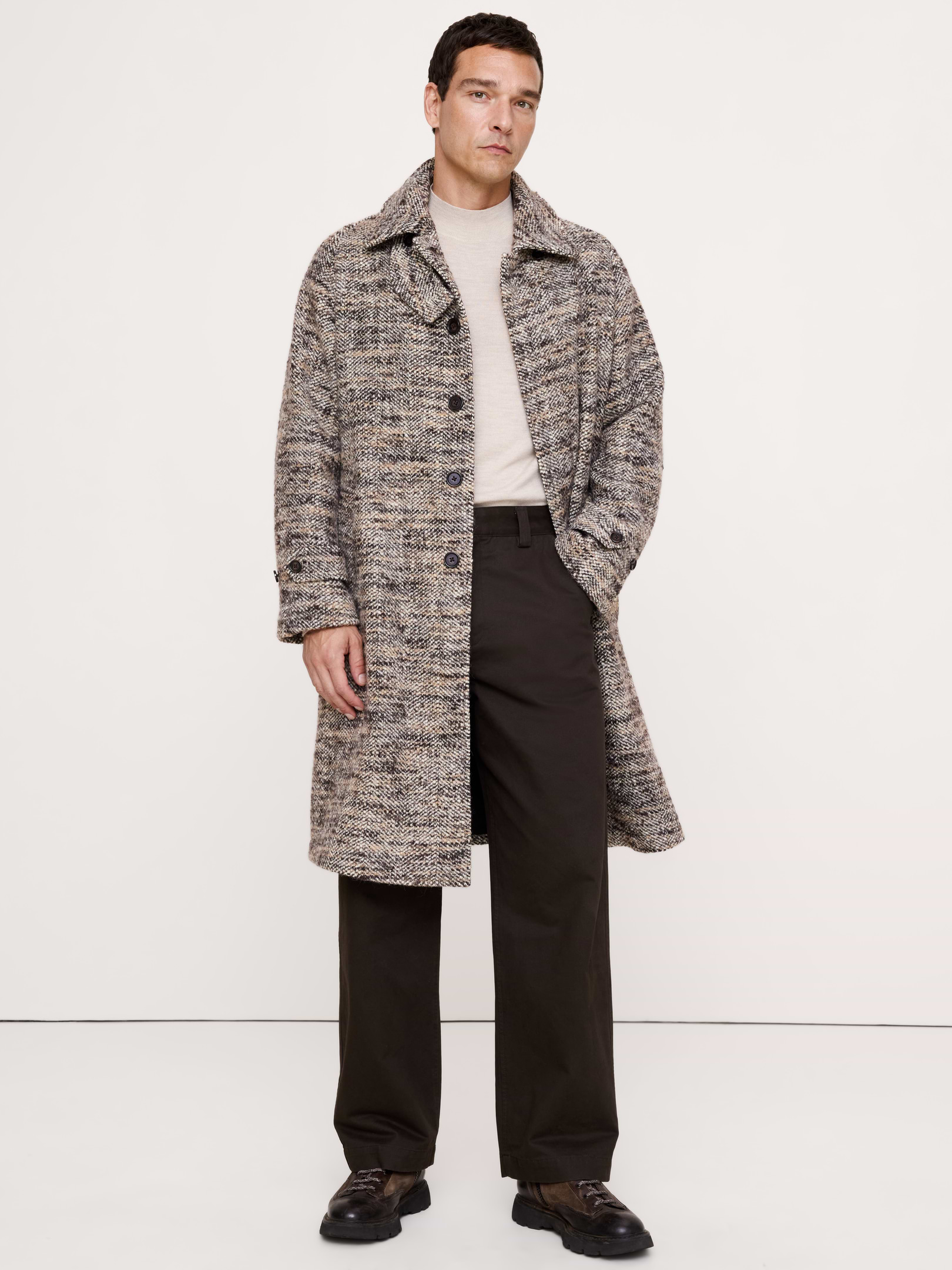 90s banana republic オンブレ ウールコート バナリパ Italian Twill Balmacaan Coat | Banana Republic