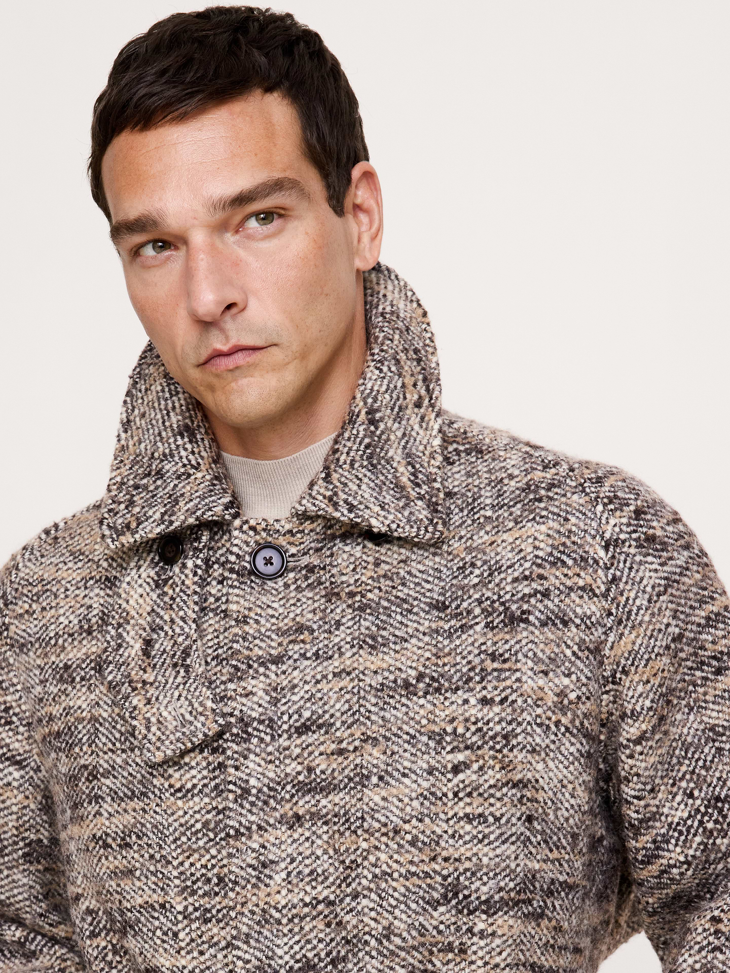 Image 4 of 8, Italian Twill Balmacaan Coat