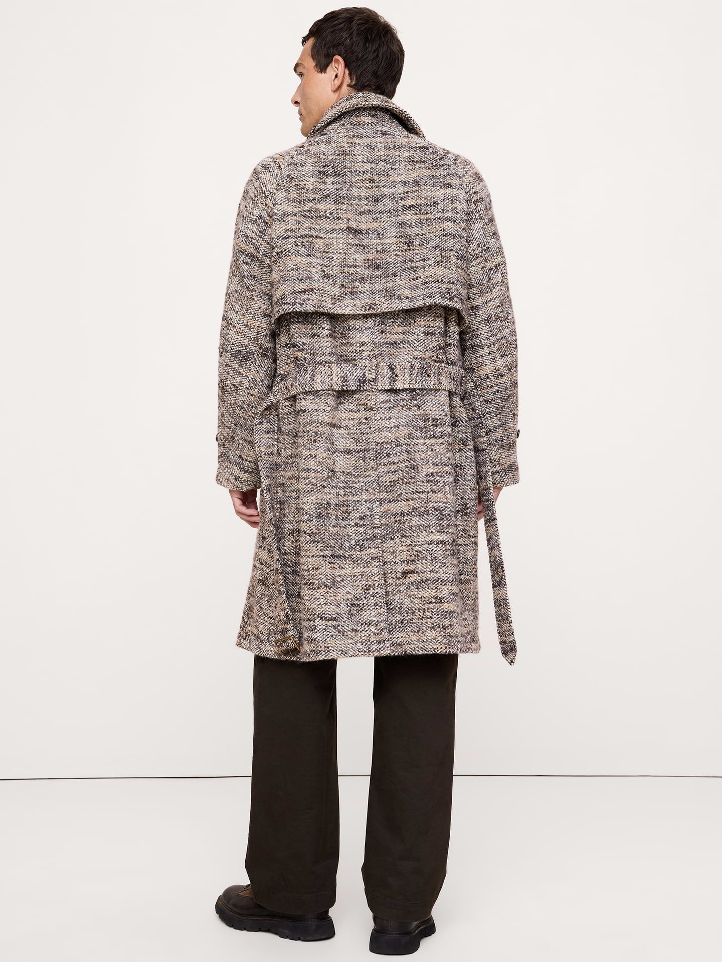 Image 3 of 8, Italian Twill Balmacaan Coat