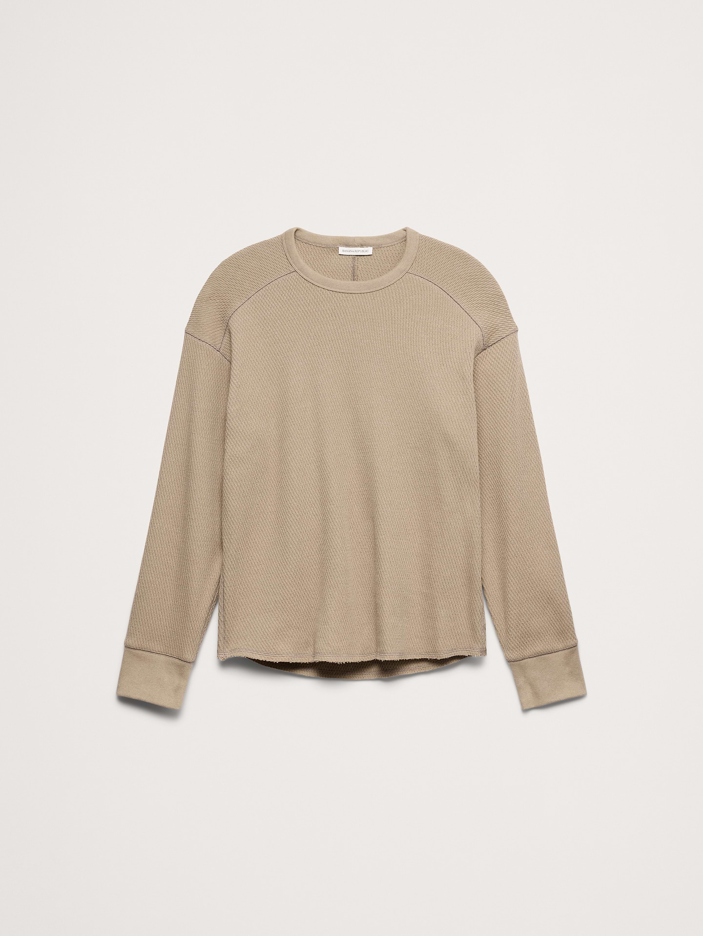 Image 6 of 7, Alpine Thermal Crew-Neck Almond-Stitch T-Shirt