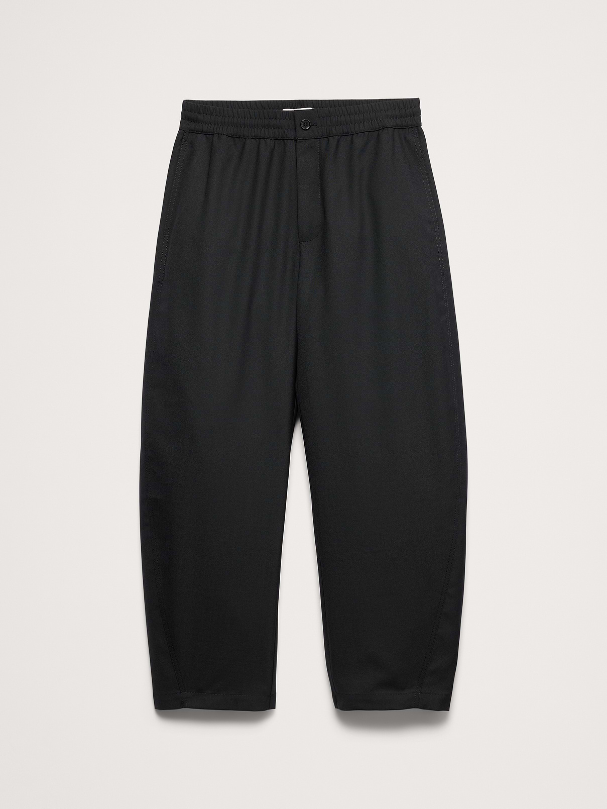 Image 5 of 8, Relaxed Barrel Wool-Blend Pull-On Pant
