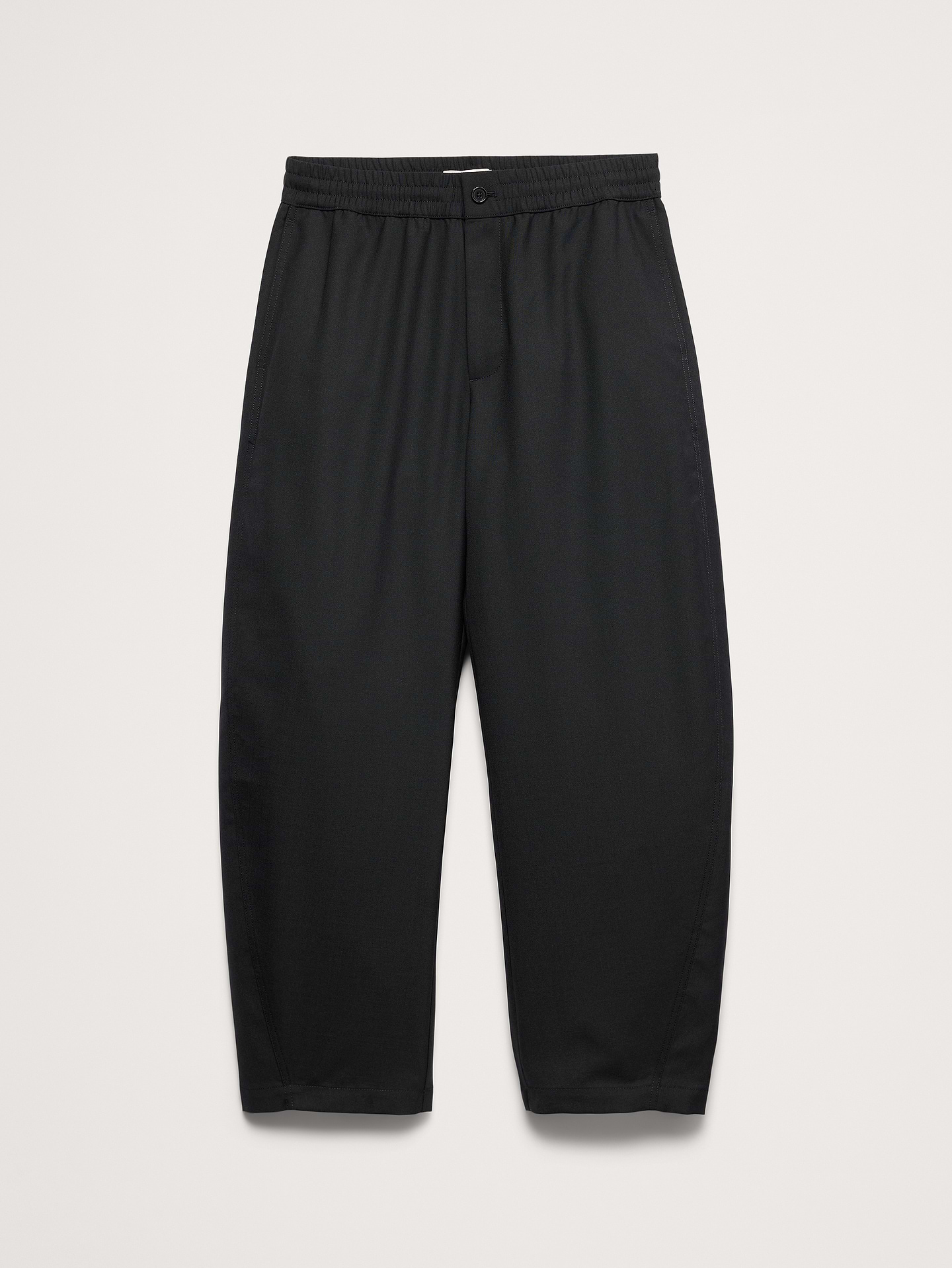 Image 5 of 8, Relaxed Barrel Wool-Blend Pull-On Pant