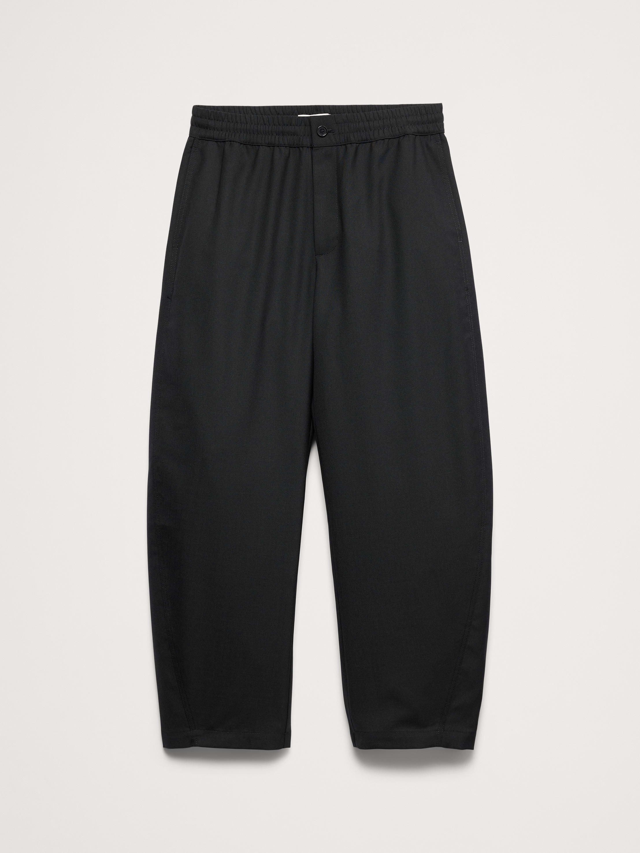 Image 5 of 8, Relaxed Barrel Wool-Blend Pull-On Pant