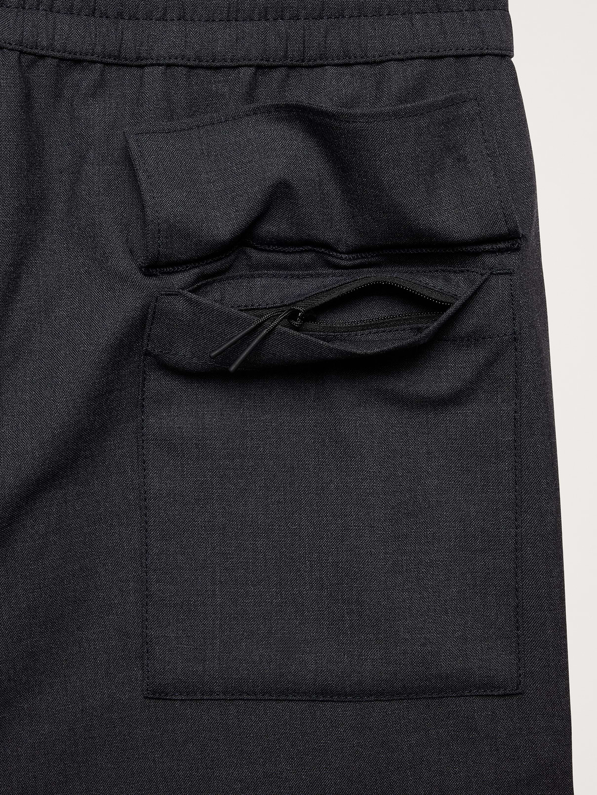 Image 7 of 8, Relaxed Barrel Wool-Blend Pull-On Pant
