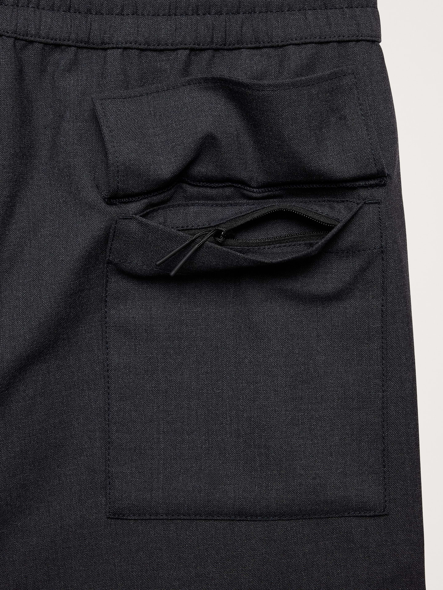 Image 7 of 8, Relaxed Barrel Wool-Blend Pull-On Pant