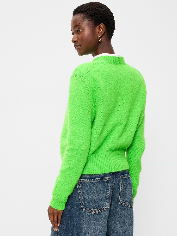 Image 2 of 5, Shrunken Cozy Crew-Neck Sweater