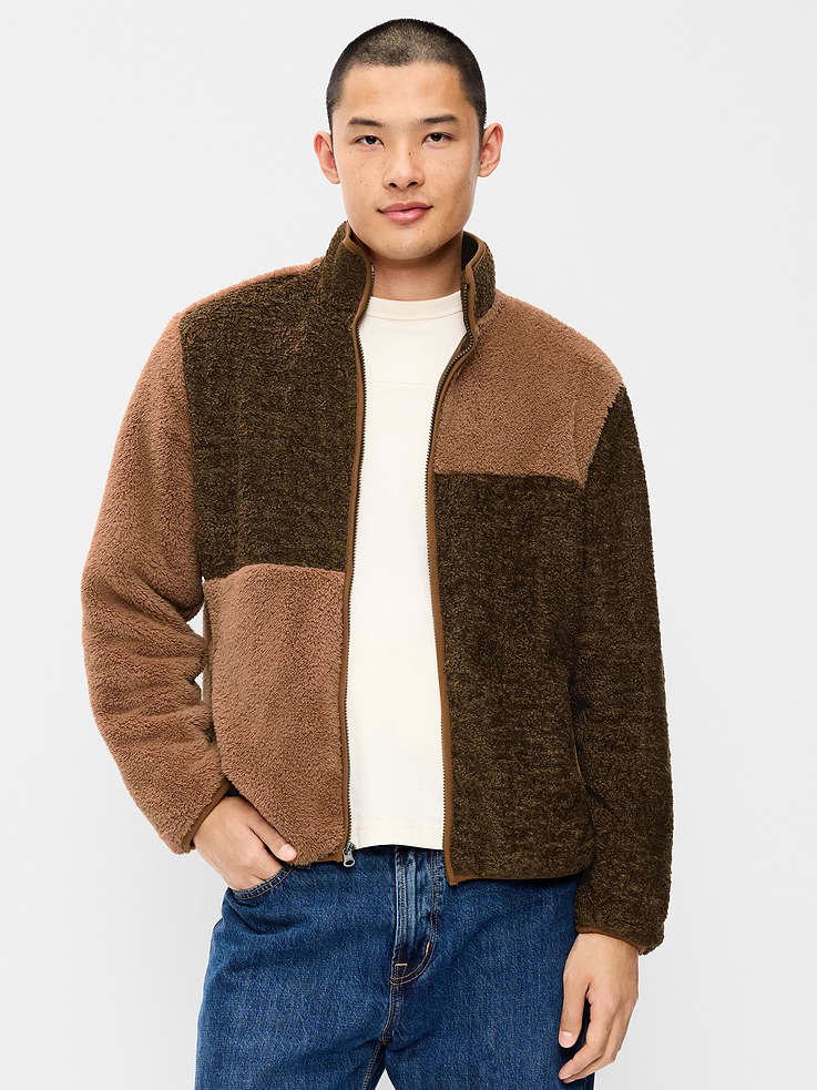 Image 1 of 5, standing collar, long sleeves, full zip, on-seam pockets, Product #1182202