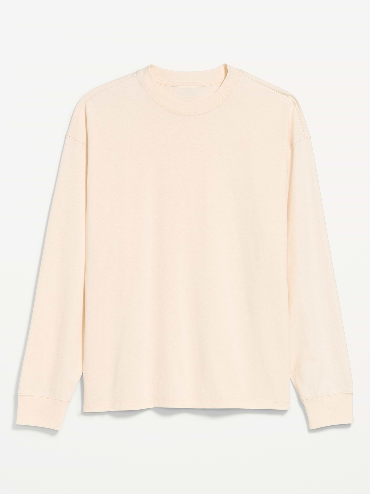 Image 2 of 2, Oversized Long-Sleeve Crew-Neck T-Shirt