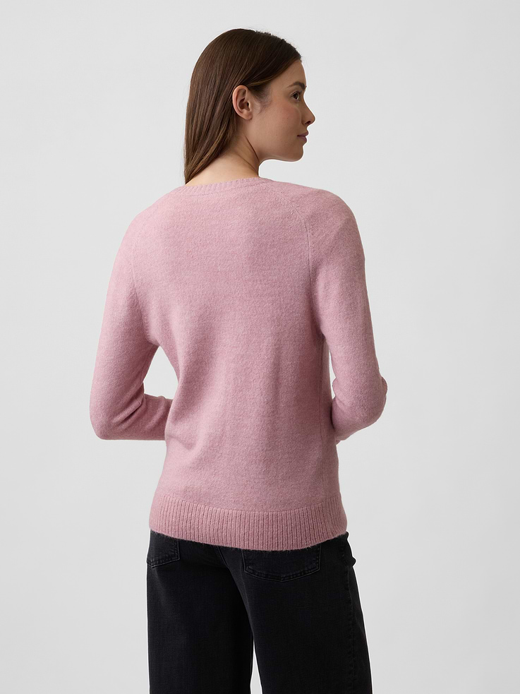 Image 2 of 5, Relaxed Lightweight V-Neck Sweater