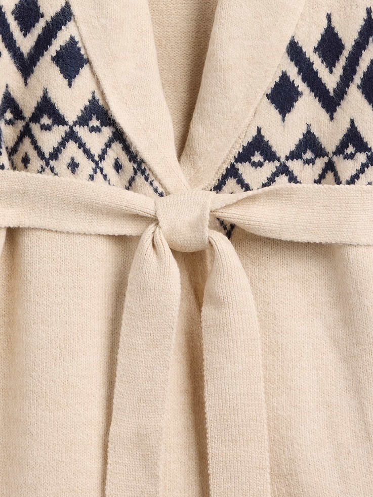 Image 4 of 5, Relaxed CashSoft Fair Isle Shawl Cardigan