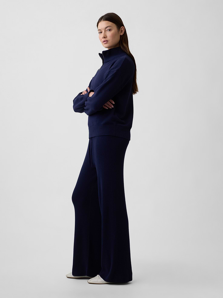 Image 3 of 5, CashSoft Relaxed Ribbed Sweater Pants