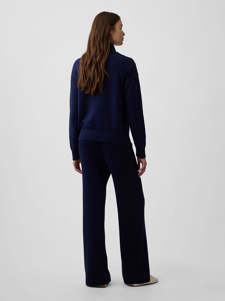 Image 4 of 5, CashSoft Relaxed Ribbed Sweater Pants