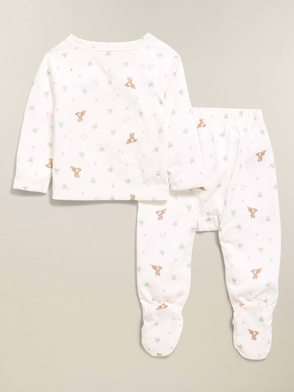 Image 3 of 5, Old Navy x Disney Bambi Wrap-Front Top and Footed Pants Set for Baby