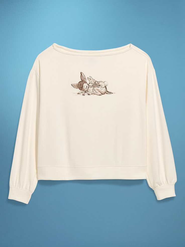 Image 4 of 6, Old Navy x Disney Bambi Boatneck Top for Women